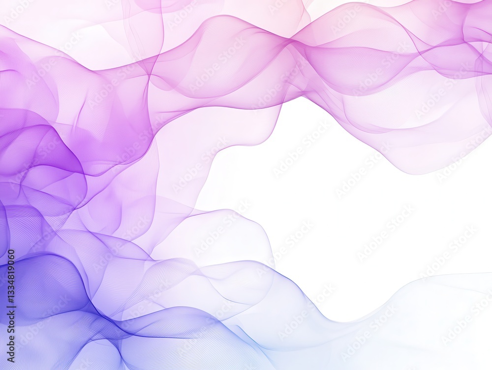 Aufkleber abstract flowing waves of pink and purple hues creating a soft gradient background