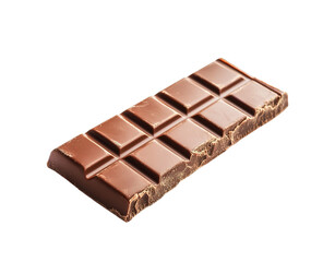 Natural chocolate milk dark bar isolated on white