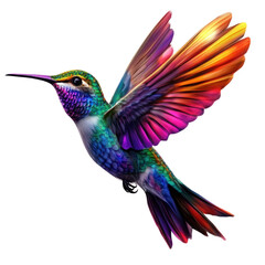 hummingbird on white background