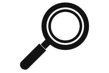 magnifying glass icon line art silhouette vector illustration