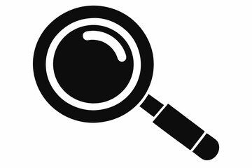 magnifying glass icon line art silhouette vector illustration