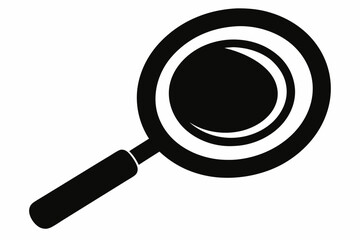 magnifying glass icon line art silhouette vector illustration