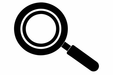 magnifying glass icon line art silhouette vector illustration