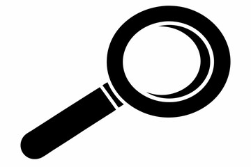 magnifying glass icon line art silhouette vector illustration