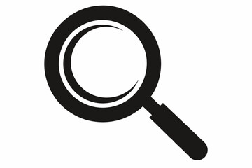 magnifying glass icon line art silhouette vector illustration