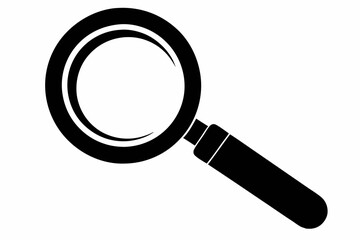 magnifying glass icon line art silhouette vector illustration