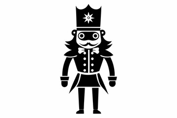 nutcracker line art silhouette vector illustration