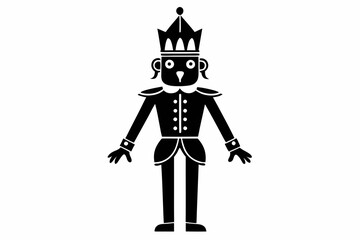 Obraz premium nutcracker line art silhouette vector illustration