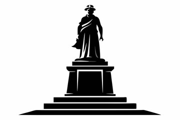 statue line art silhouette vector illustration
