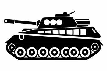 tank line art silhouette vector illustration