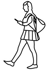 인물 사람 그림 라인드로잉 일러스트 PNG