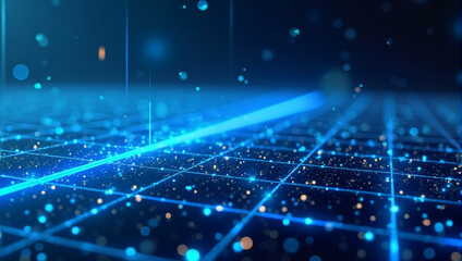 Obraz premium Futuristic Digital Data Grid