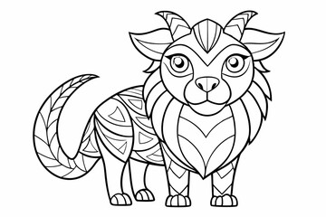 coloring page line art black sihouette vector