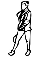 인물 사람 그림 라인드로잉 일러스트 PNG