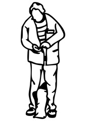 인물 사람 그림 라인드로잉 일러스트 PNG