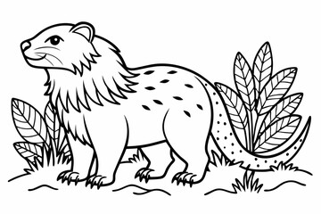 coloring page line art black sihouette vector