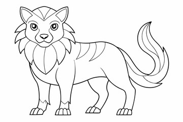 coloring page line art black sihouette vector