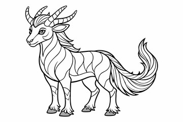 coloring page line art black sihouette vector