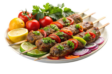 Kofta kebabs spiced with aromatic herbs