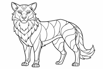 coloring page line art black sihouette vector