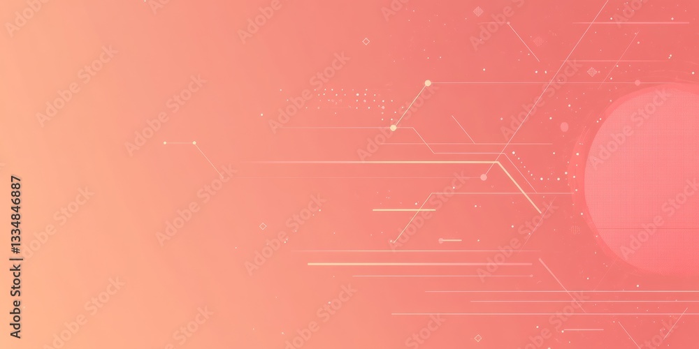 Poster abstract background features geometric lines and shapes over gradient