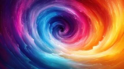 Obraz premium Colorful swirling vortex, abstract design, vibrant colors, conceptual art