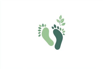 Eco-friendly footprints on white background (1)
