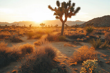 Golden Hour in Joshua Tree National Park, California Serenity