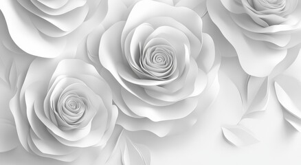 White Paper Roses Arrangement