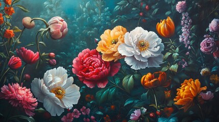 Enigmatic Mysterious Surreal Fantasy Garden Scene