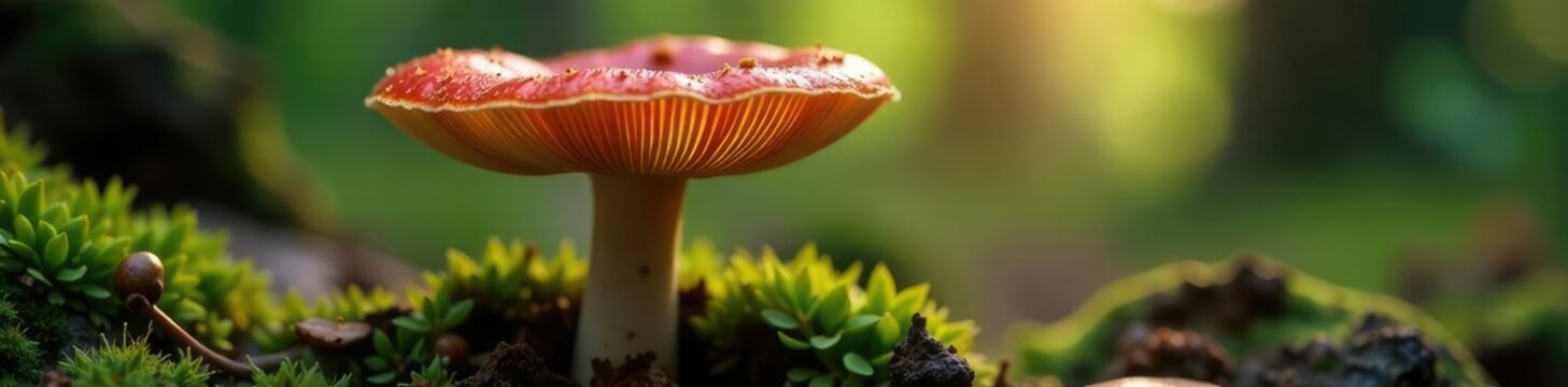 Stem and volva of a mature Clitocybe odora mushroom, mycelium, aniseed toadstool, cap shape
