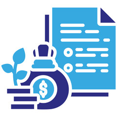 Investment Planning icon in Glyph Dual Color Style. Simple Vector Design. Simple Vector Glyph Icon