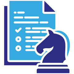 Strategic Plan icon in Glyph Dual Color Style. Simple Vector Design. Simple Vector Glyph Icon