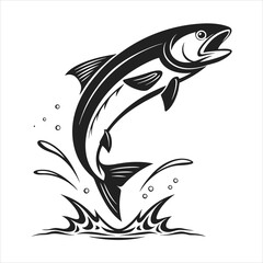 jumping fish t-shirt on a white background