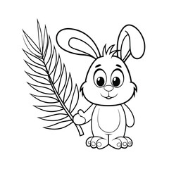 CUTE BUNNY WITH TREE