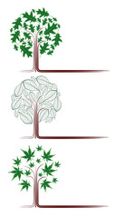The set of trees logos.
