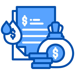 Obraz premium Liquidity icon in Blue Color Style. Simple Vector Design. Simple Vector Flat Icon