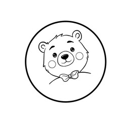Naklejka premium Bear logo design