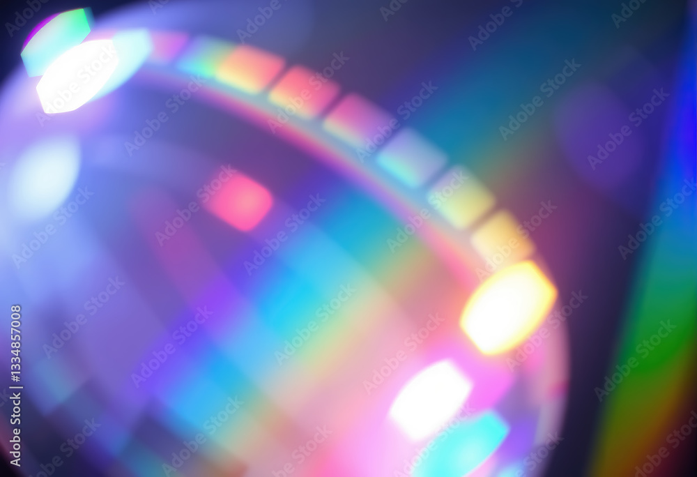 Aufkleber Abstract lights form spectrum of colors with soft gradient and bokeh effect dreamy look
