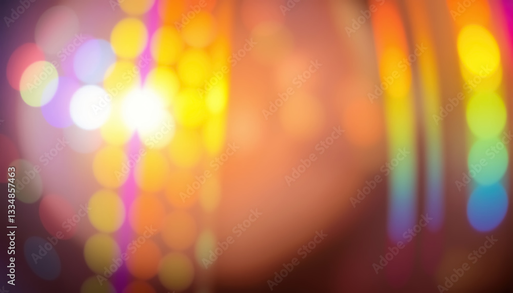 Poster Abstract featuring vibrant display of blurred lights mesmerizing bokeh effect