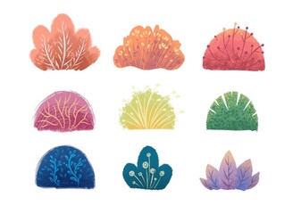 coloful plant and flowers for kids