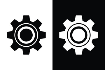 Settings icon vector on White Background ,Vector Art Illustration on white background.