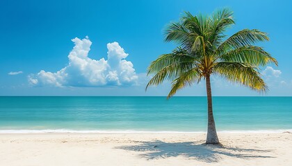 Obraz premium Tropical beach palm tree