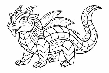 coloring page line art black sihouette vector