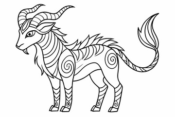 coloring page line art black sihouette vector
