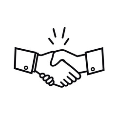 Handshake symbolizing agreement on a transparent background  