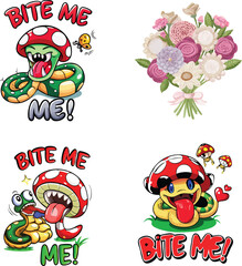 Fototapeta premium set of funny cartoon monsters