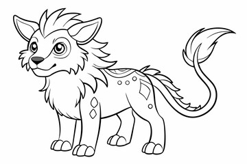 coloring page line art black sihouette vector