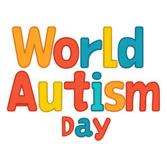 There is a ribbon banner that says "World Autism Day" above the puzzle piece