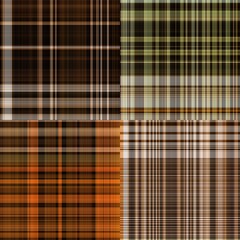 Warm fall gingham tartan check seamless pattern. Woven classic variegated ombre check texture with fabric effect. Repeatable tile for fashion and home decor soft furnishing design. 